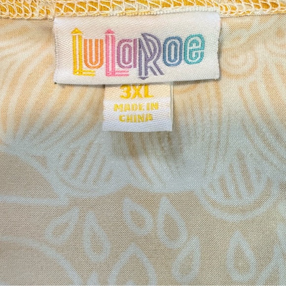 LuLaRoe Yellow White Sundress Midi Casual - Picture 9 of 9